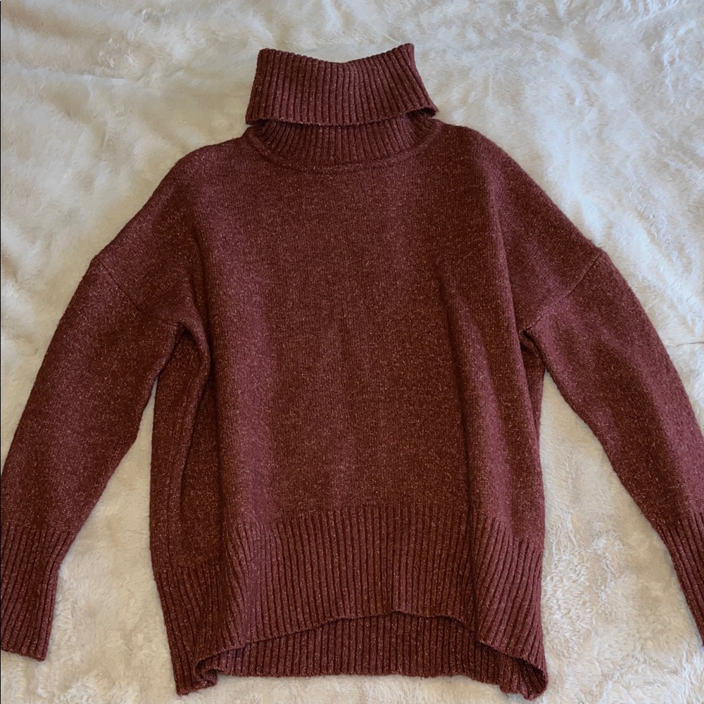 Cozy Rust Turtleneck Sweater